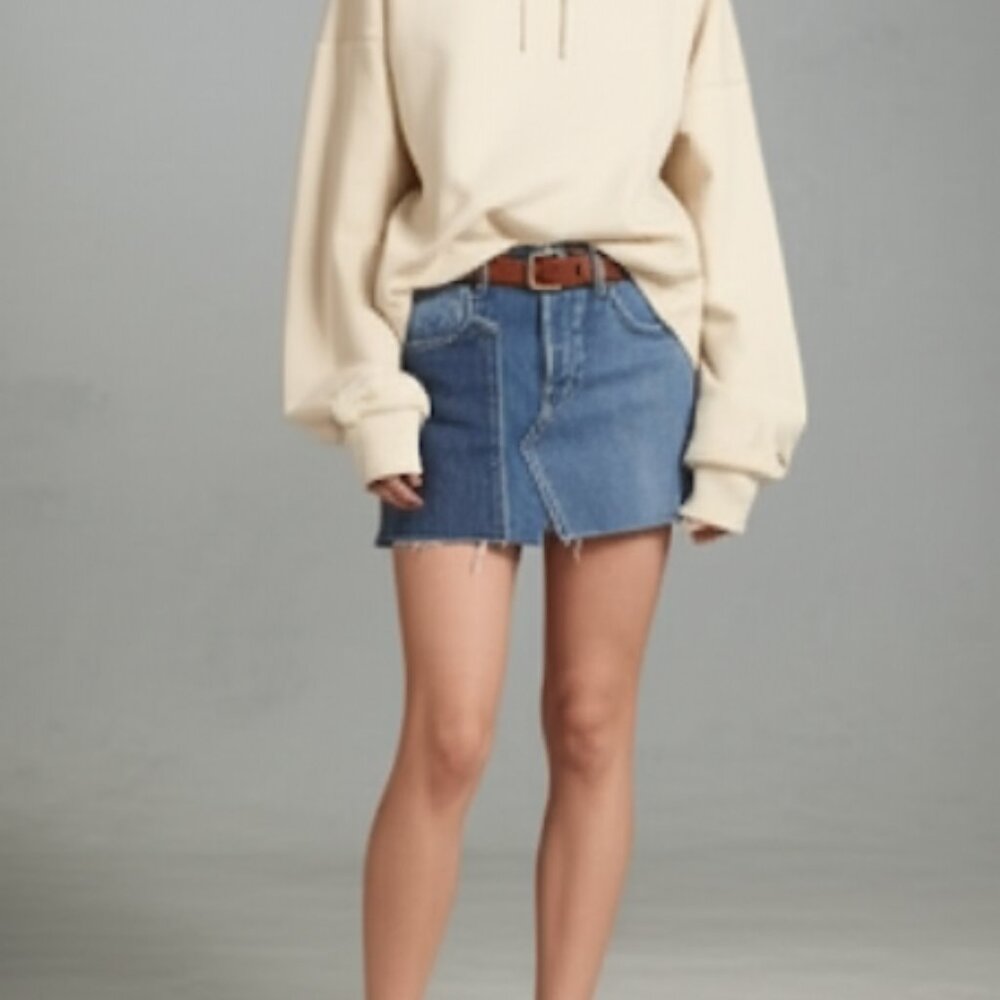 Madewell Womens Two Tone 5-Pockets Design Mini Denim Skirt Blue Size 31 - Picture 4 of 12